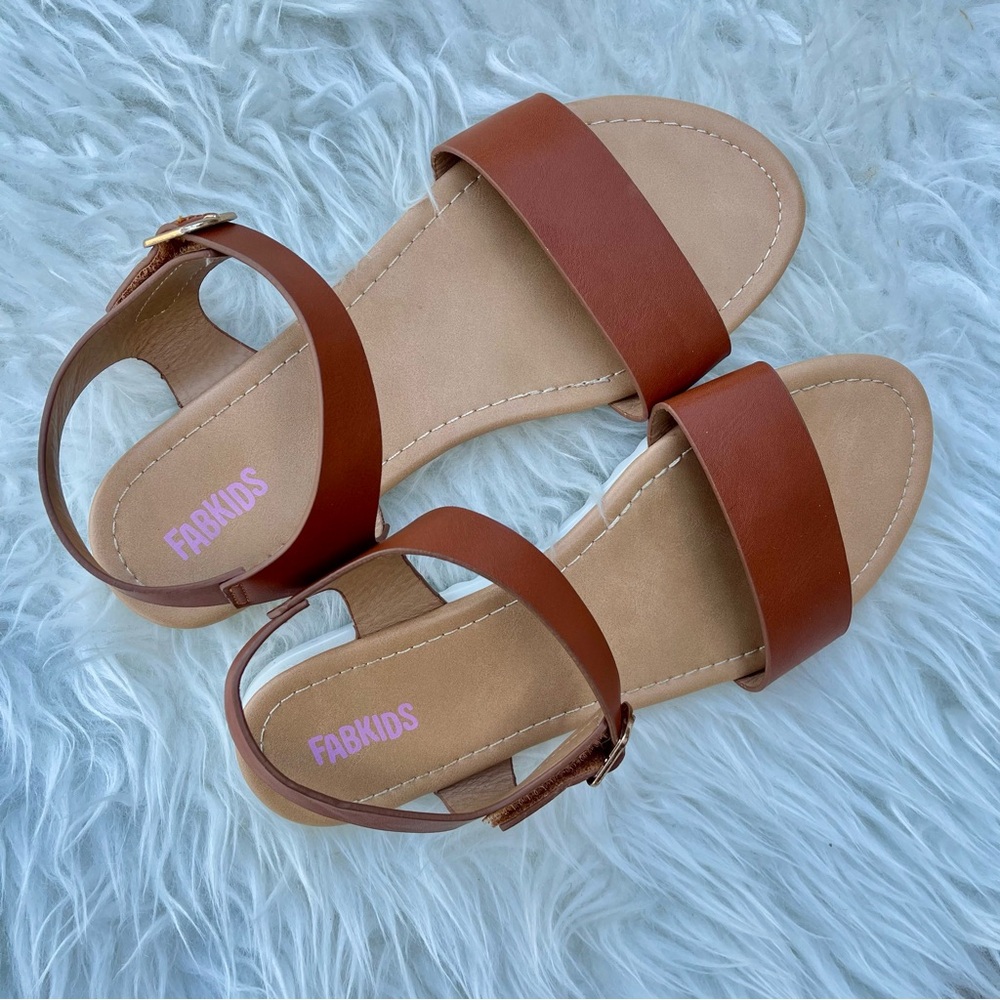 Fabkids Faux Leather Velcro Sandal
